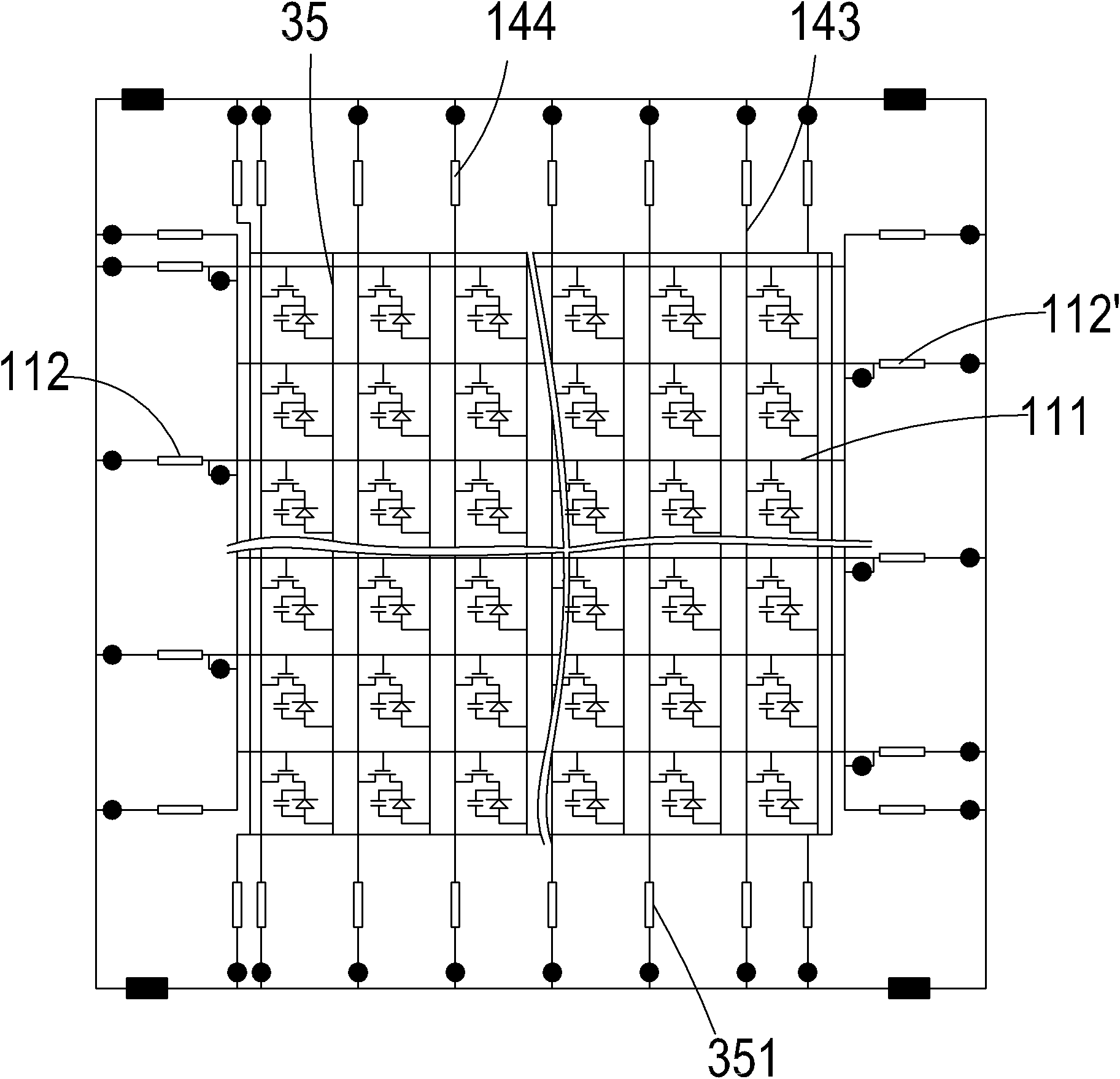 Amorphous silicon image sensor with storage capacitor structure