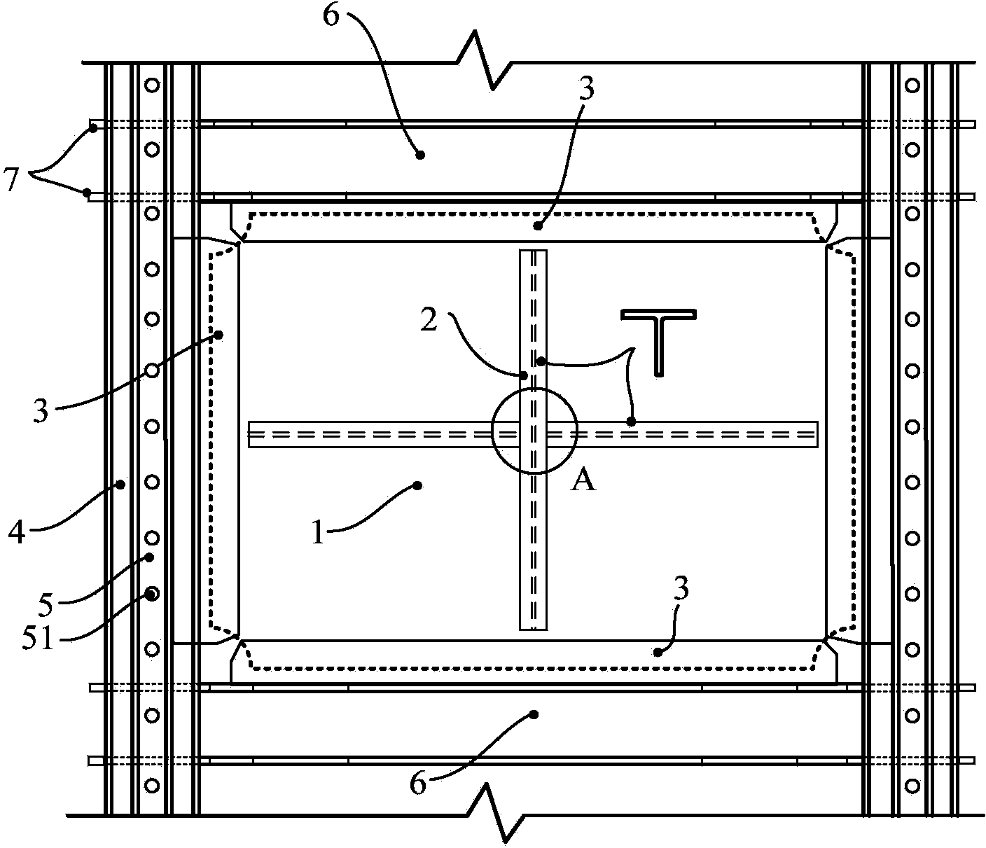 Internally-disposed-profile-steel steel pipe concrete frame low-yield-point steel plate shear wall structure