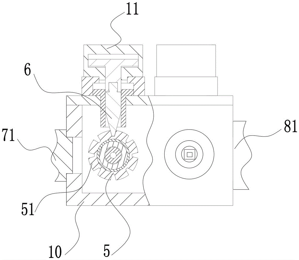 An indexing grinding head device with feedback detection and hydraulic locking positioning mechanism