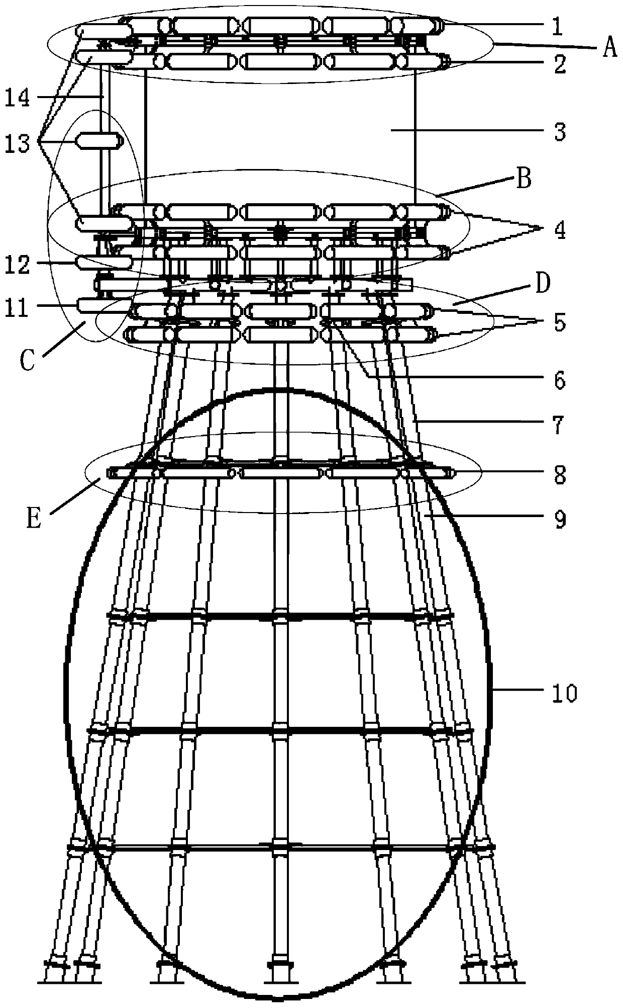 ±1100kv indoor arrangement of dry-type hollow smoothing reactor voltage equalizing device