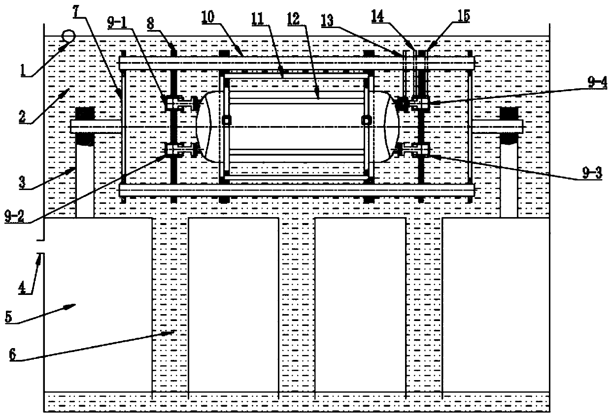 Air reservoir air tightness test bench