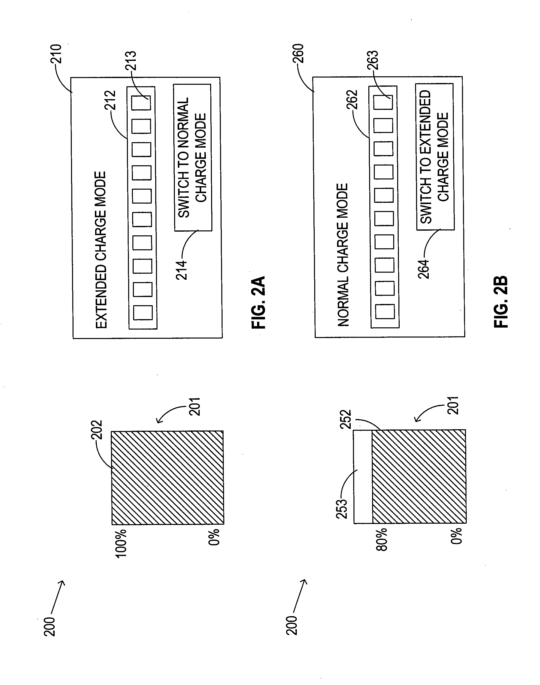 System and method for charge notice or charge mode in a vehicle