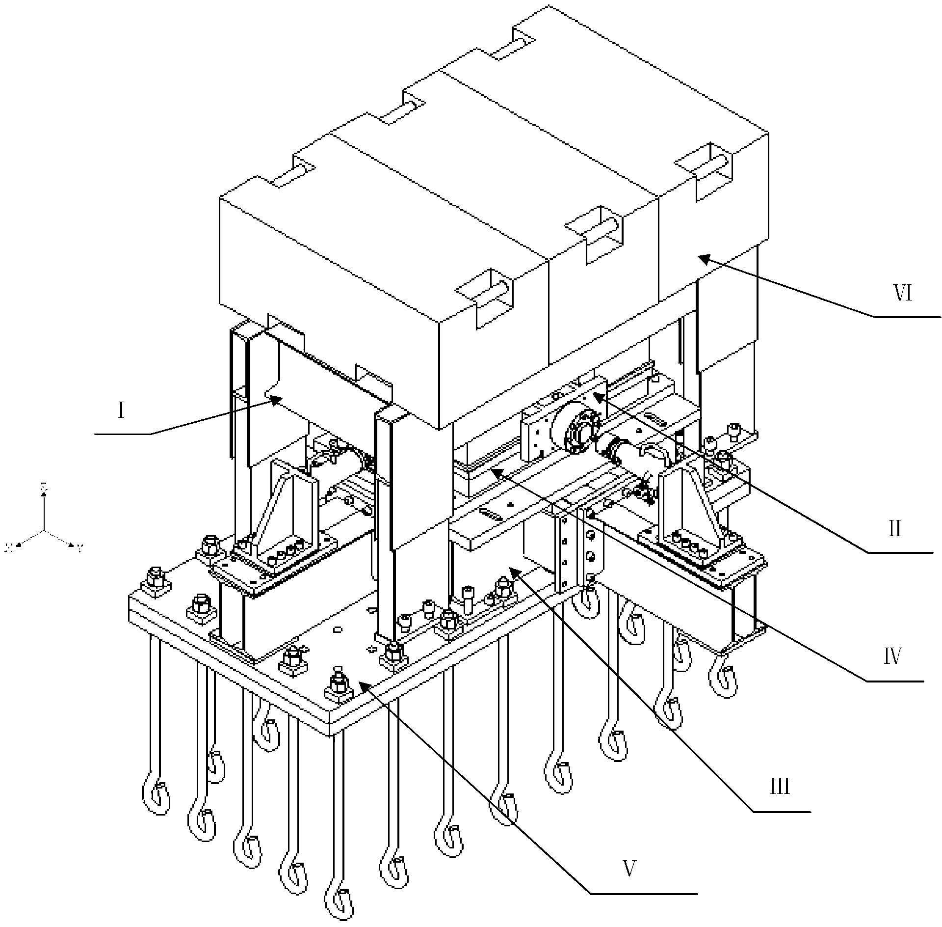 Calibration device for three-dimensional force measuring platform