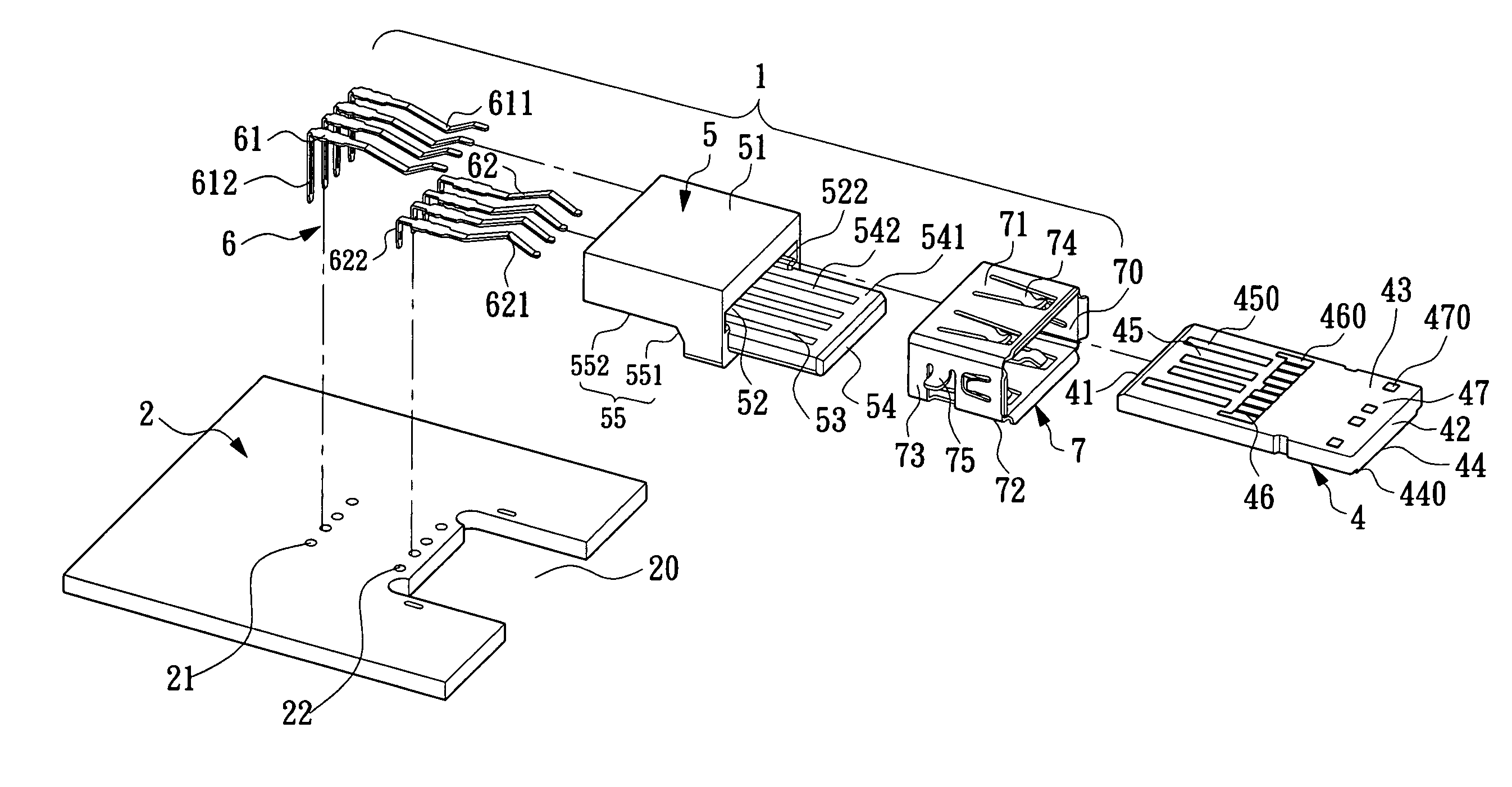 Electrical connector and inserting method thereof