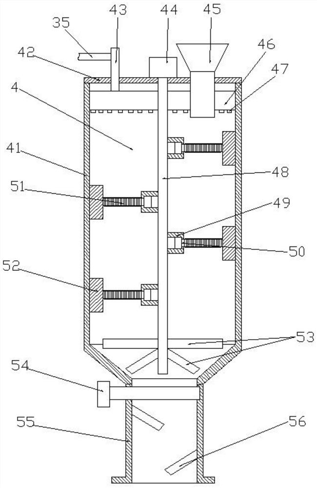 Material mixing device used for concrete production and material mixing method of material mixing device
