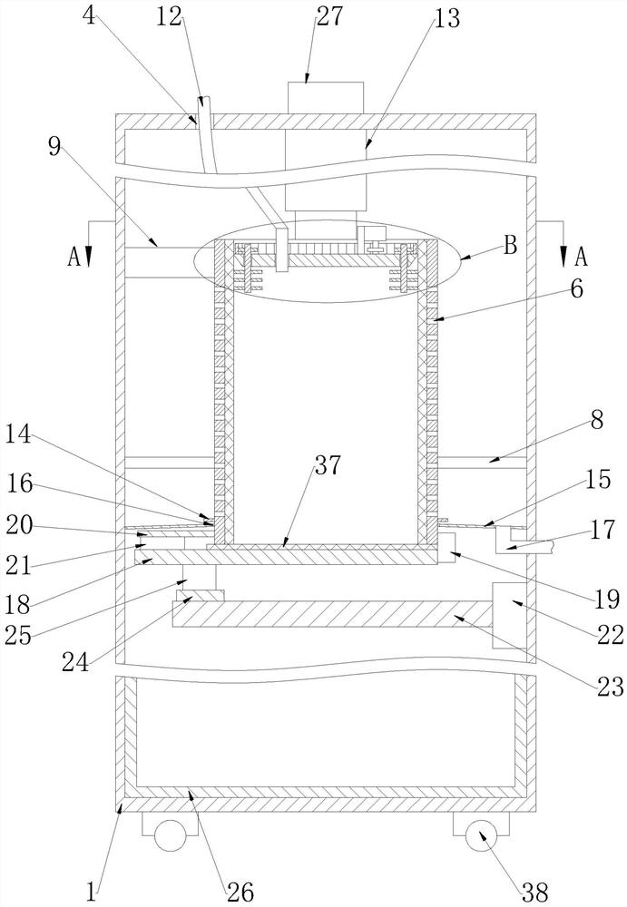 Building sewage treatment device and method