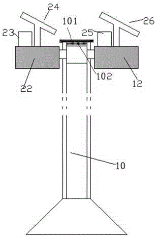 Chain-drive low-vibration solar power supply device