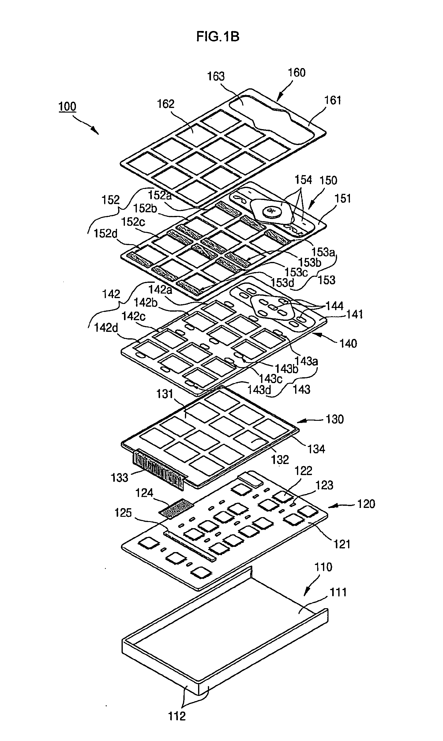 Multifunction key pad display and electronic device having the same