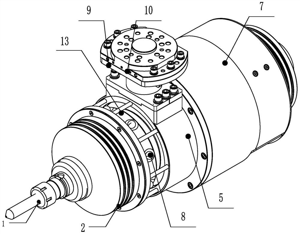 Floating main shaft