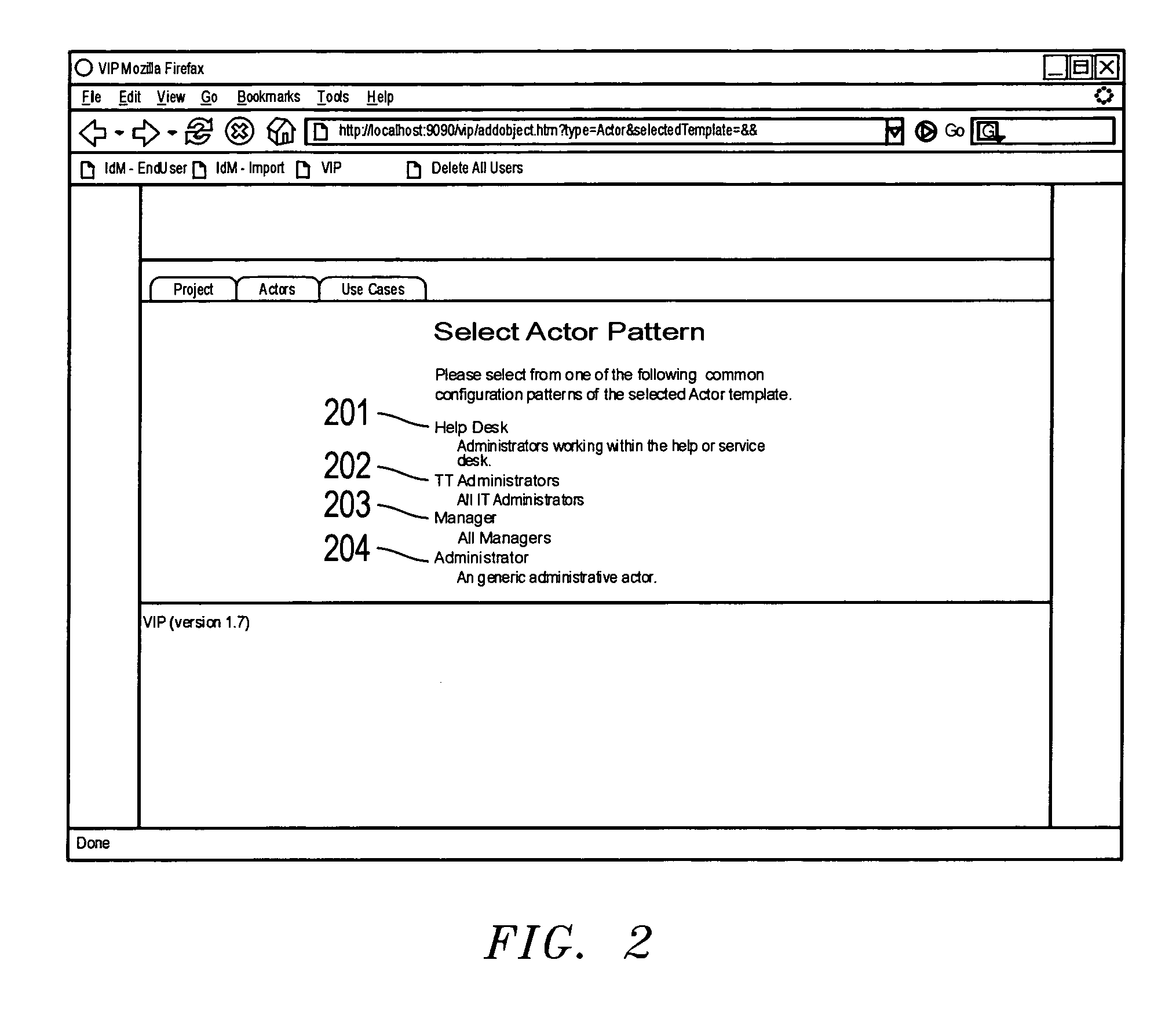 Method and system for managing user identities on a network