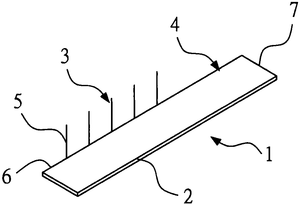 Needle-row-type acupuncture needle for auricular points