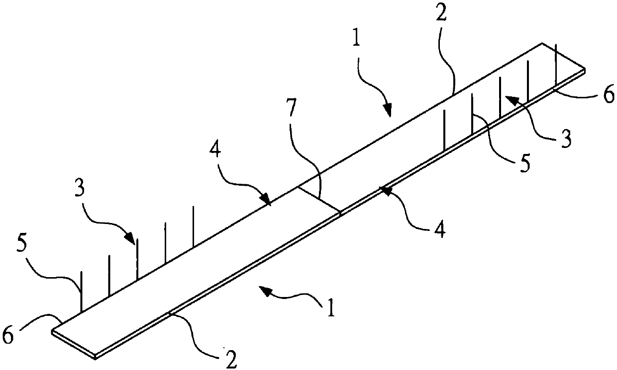 Needle-row-type acupuncture needle for auricular points