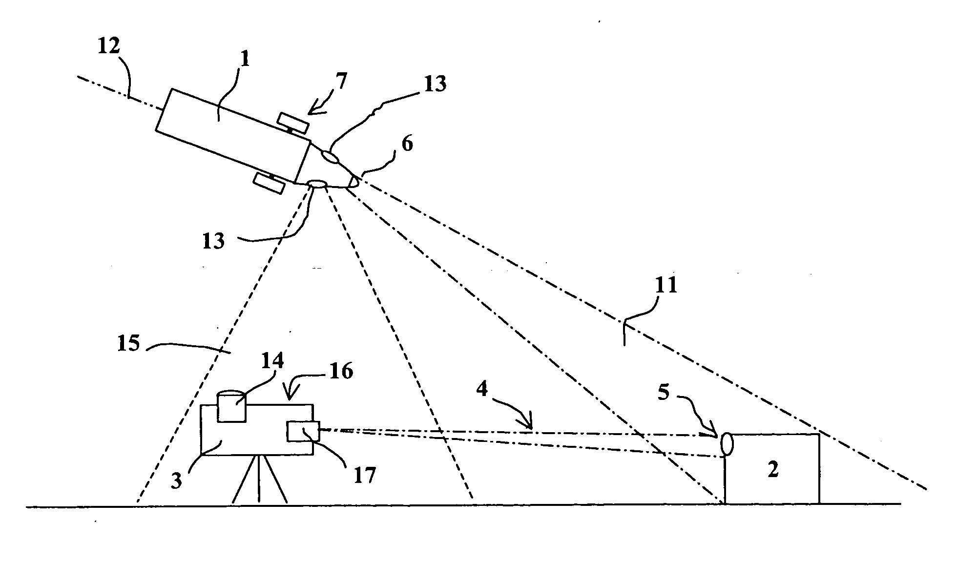 Remote control device for a target designator from an attack module, attack module and designator implementing such device