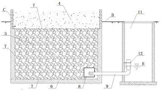 Underground rainwater regulation and storage device for urban green space