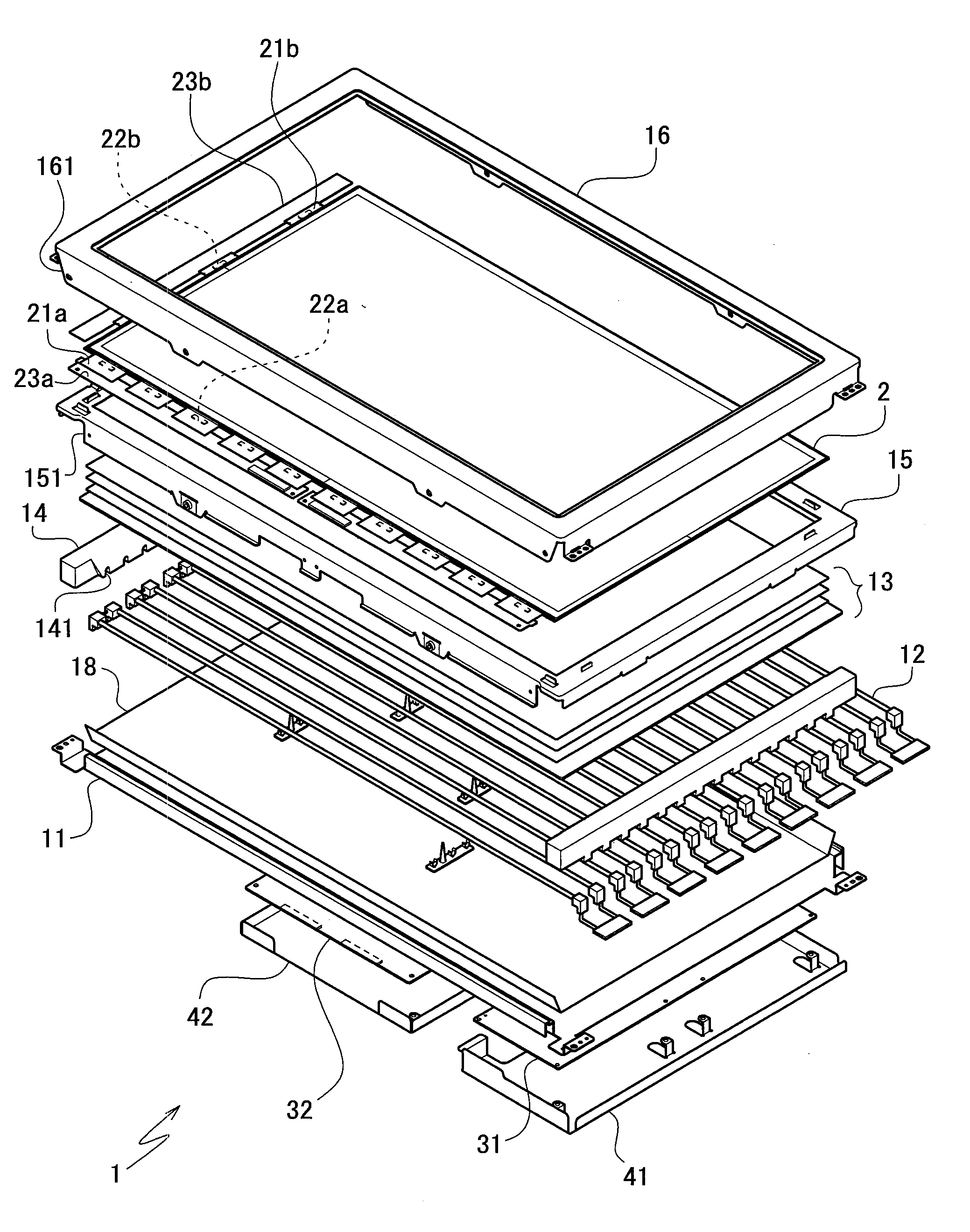 Display device and a televsion receiver having the same