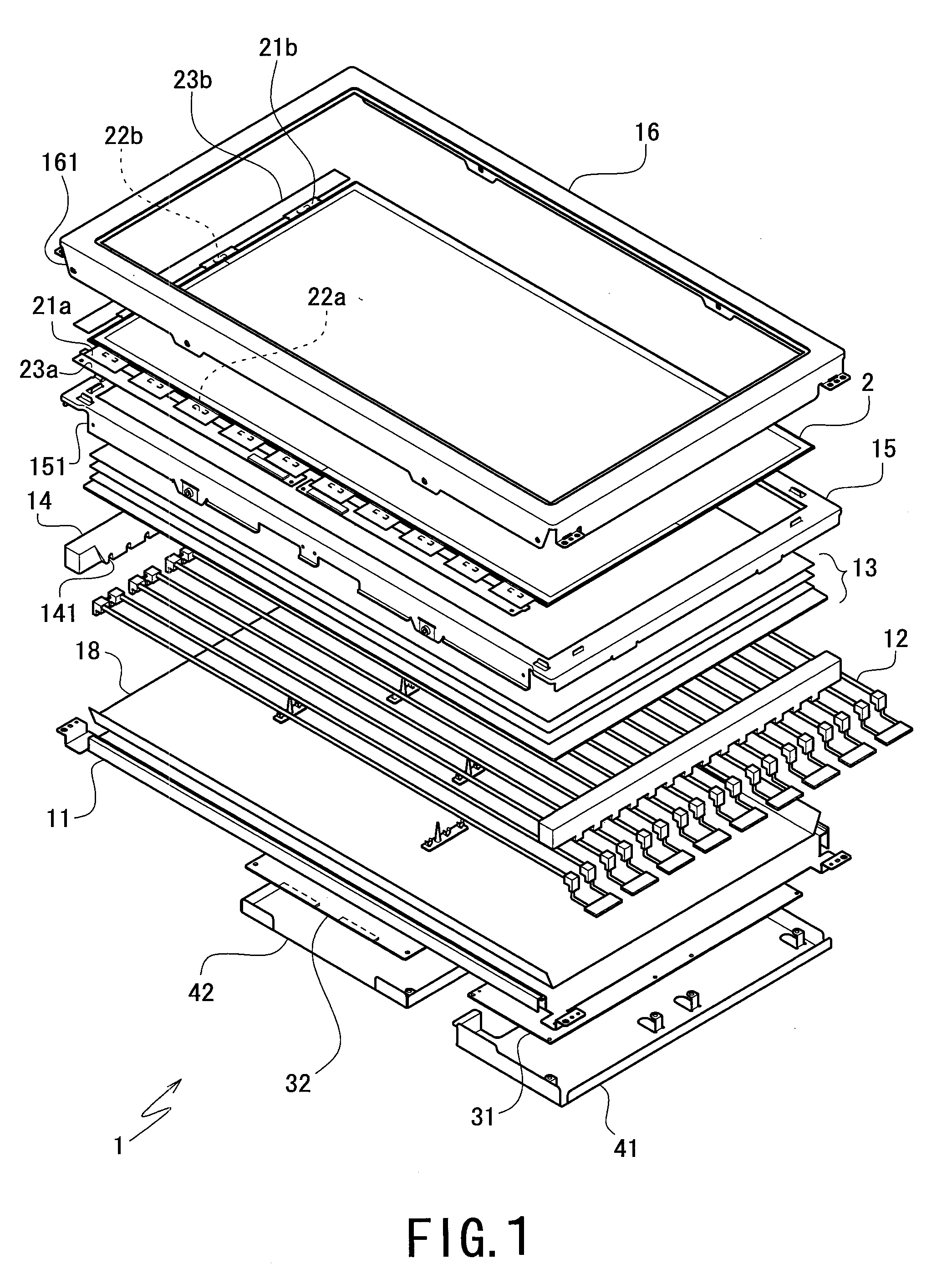 Display device and a televsion receiver having the same