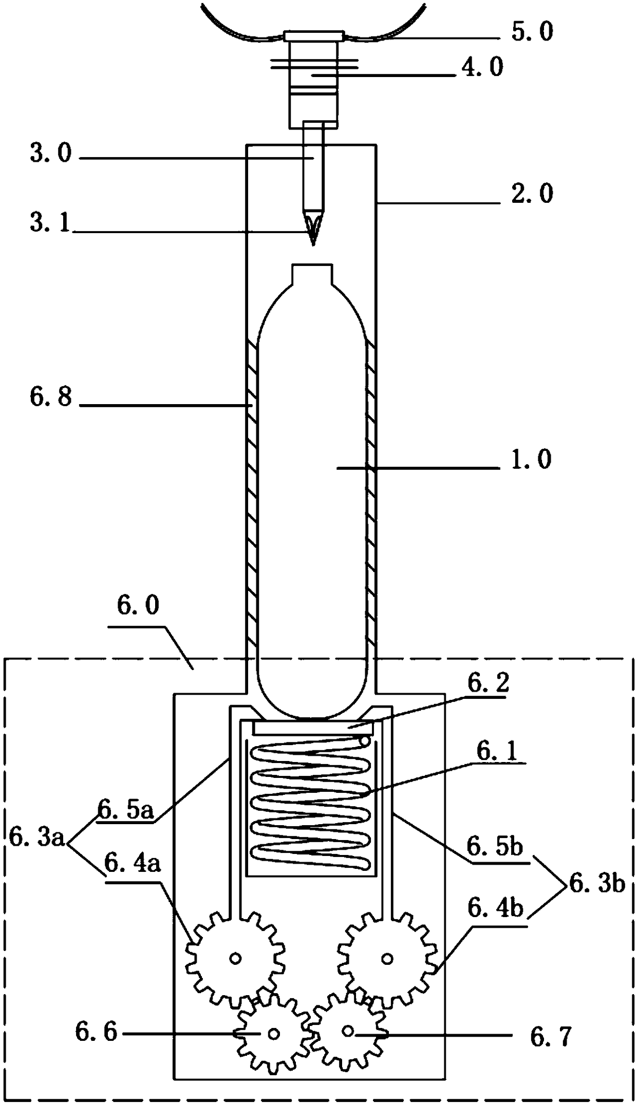 Deflating device for anti-falling protection equipment
