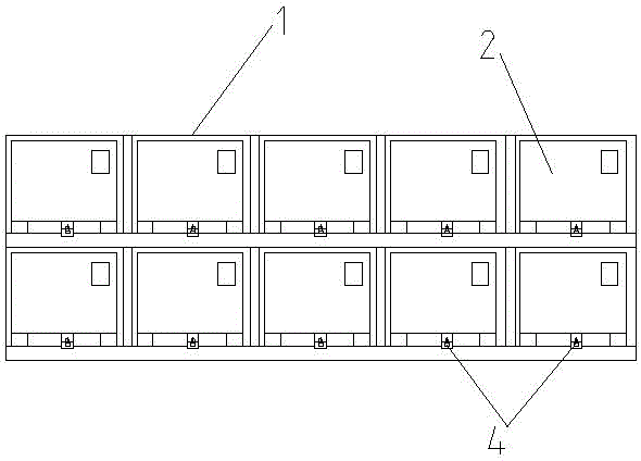 Lattice type container and cargo container shipping method