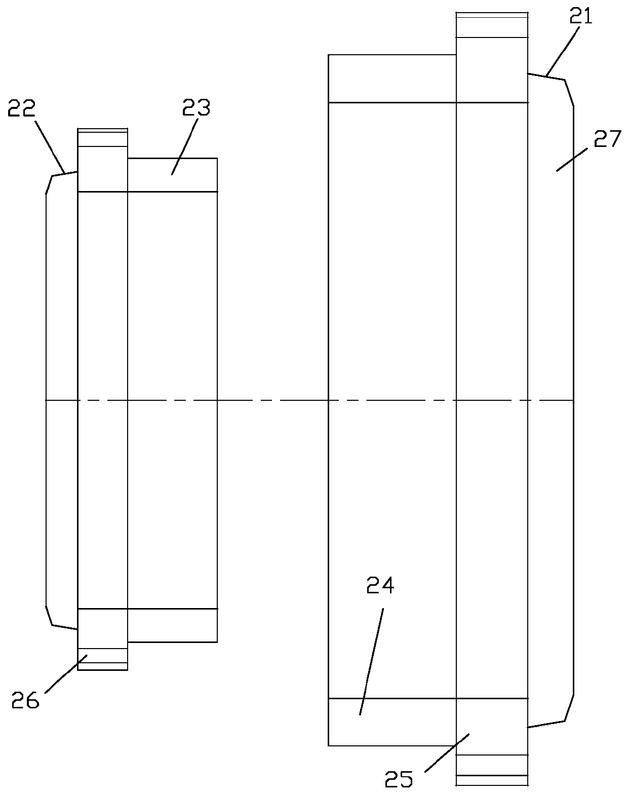 Reducing two-way pipe joint