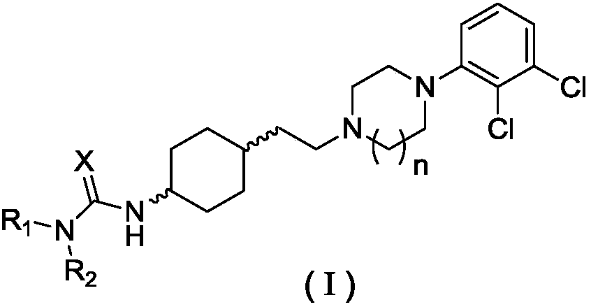 Piperidine amino derivative and application thereof in fighting schizophrenia