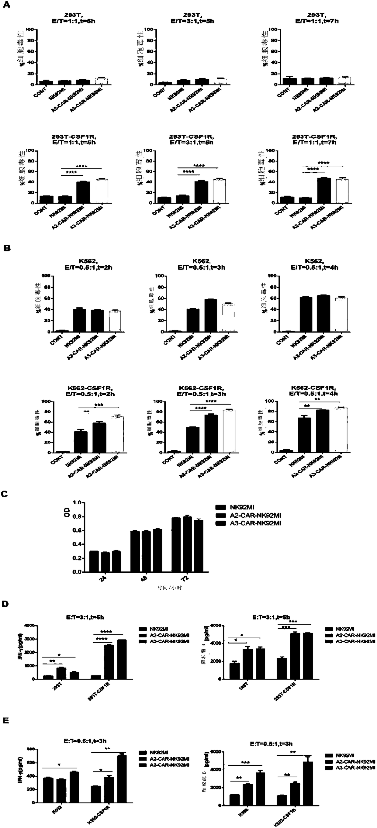 Targeted CSF1R chimeric antigen receptor modified NK92MI cell, T cell, and preparation method and application of cells