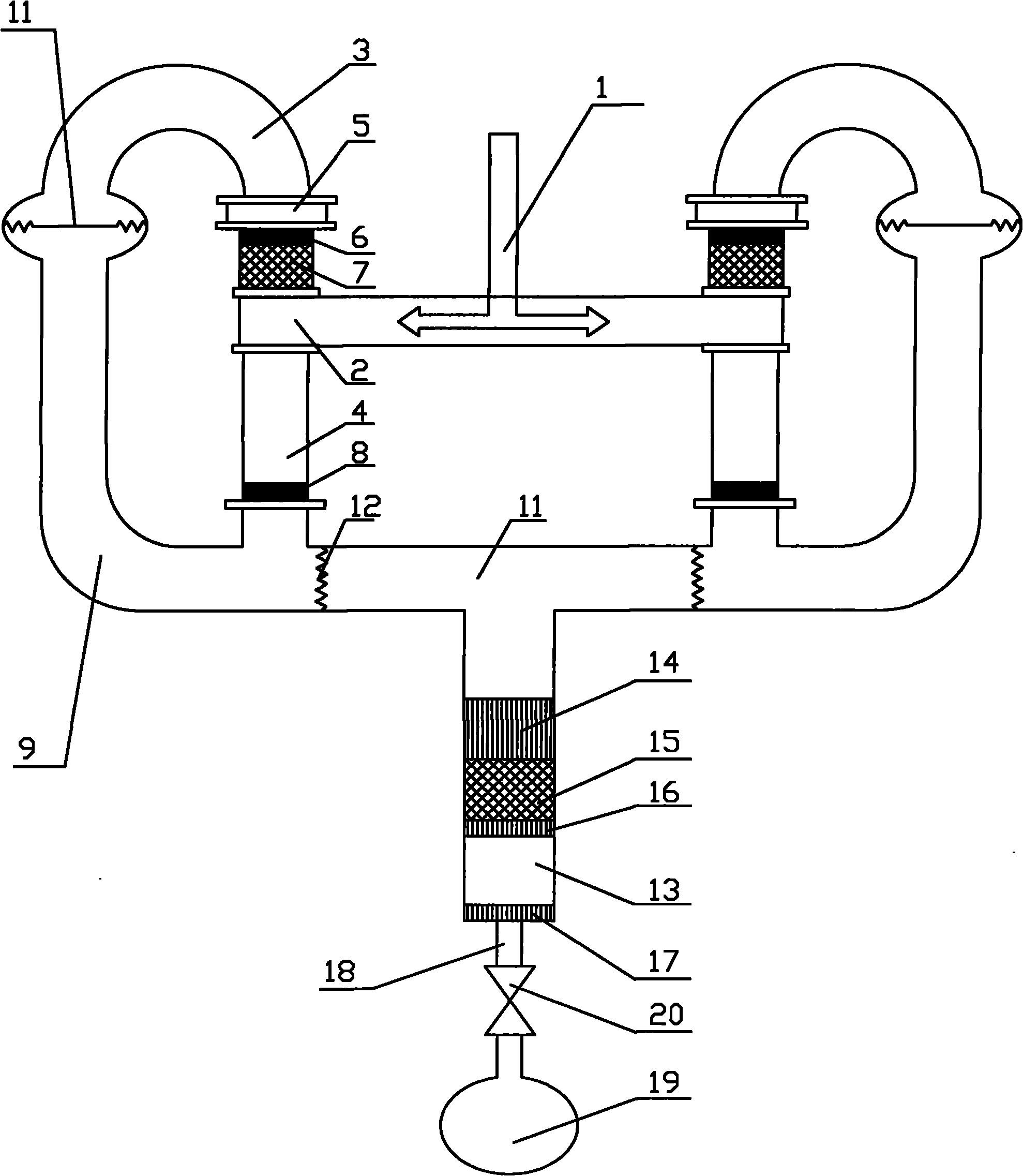 Thermoacoustic refrigeration device of automobile