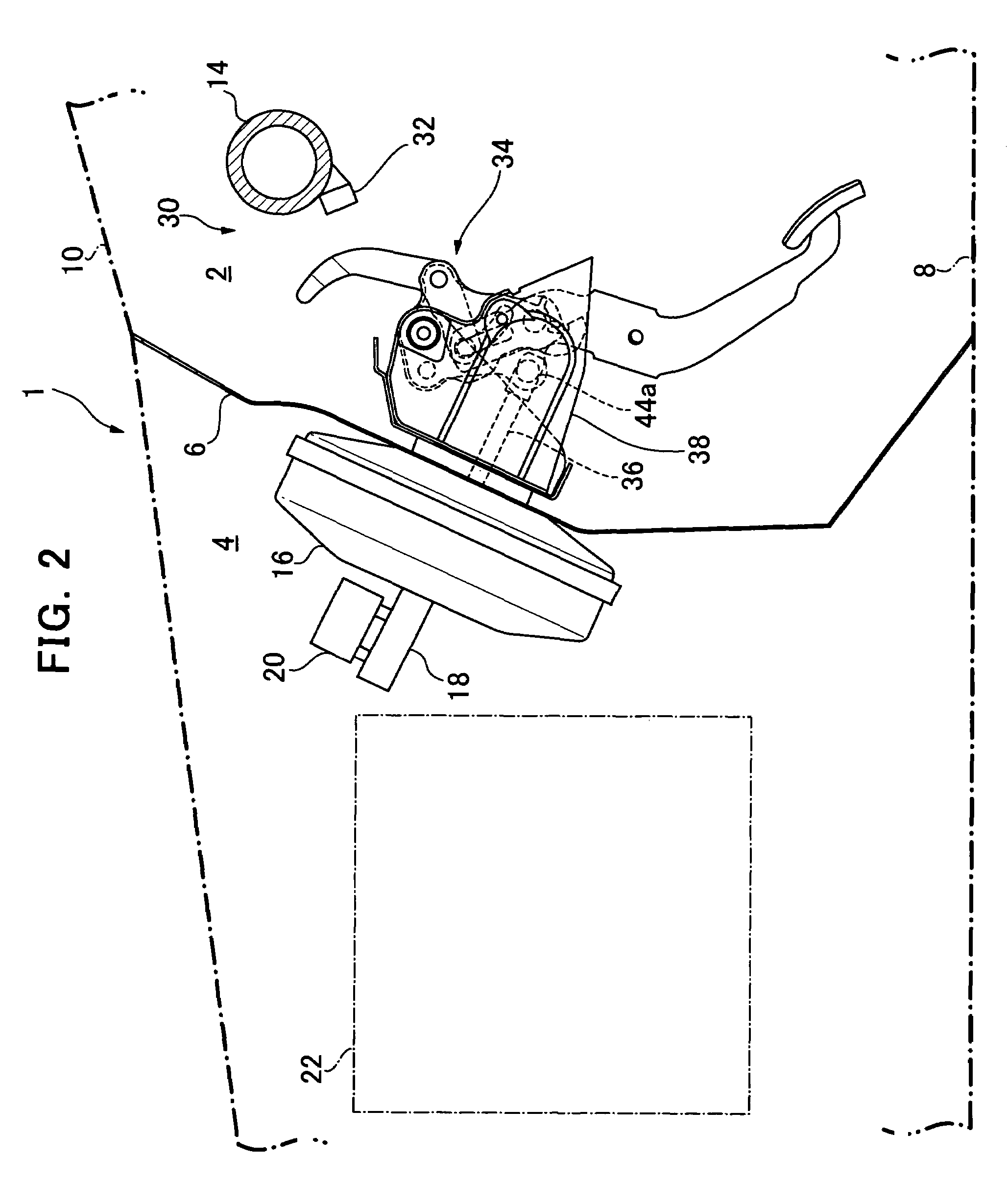 Support structure for pedal of vehicle