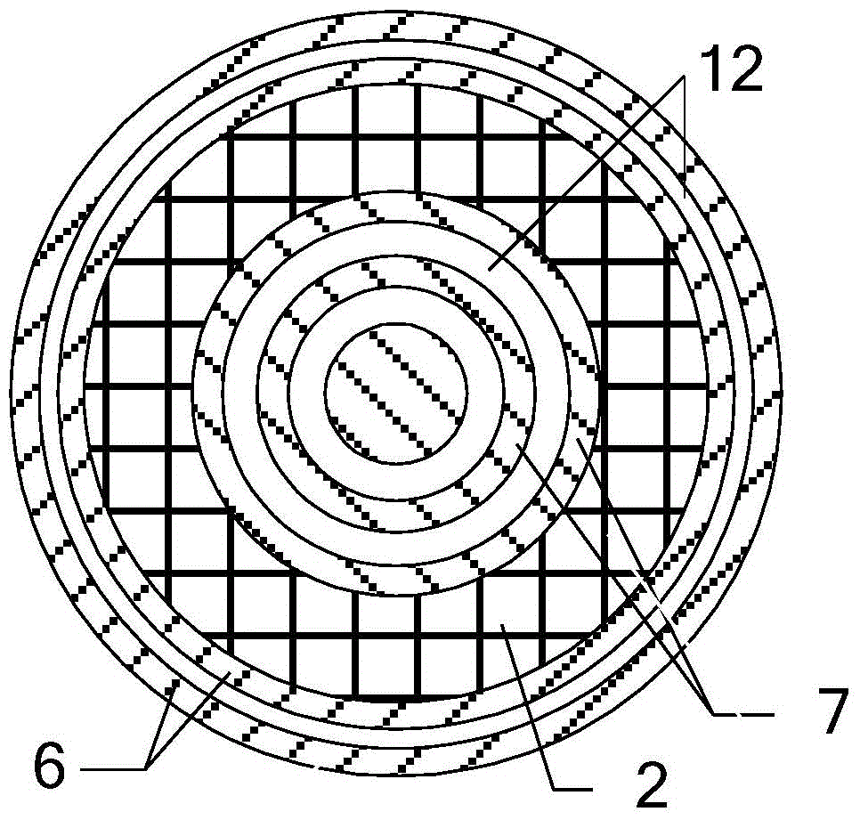 Annular magnetic pole structure and axial magnetic bearing provided with same