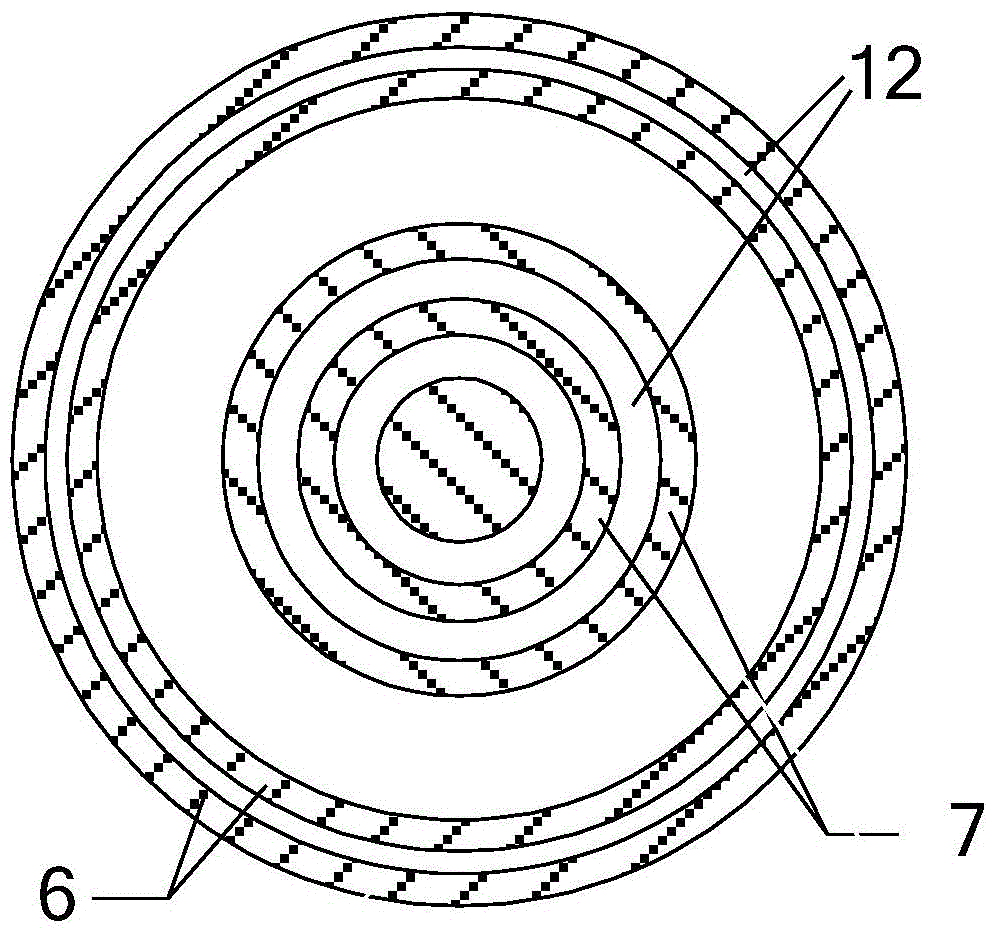 Annular magnetic pole structure and axial magnetic bearing provided with same