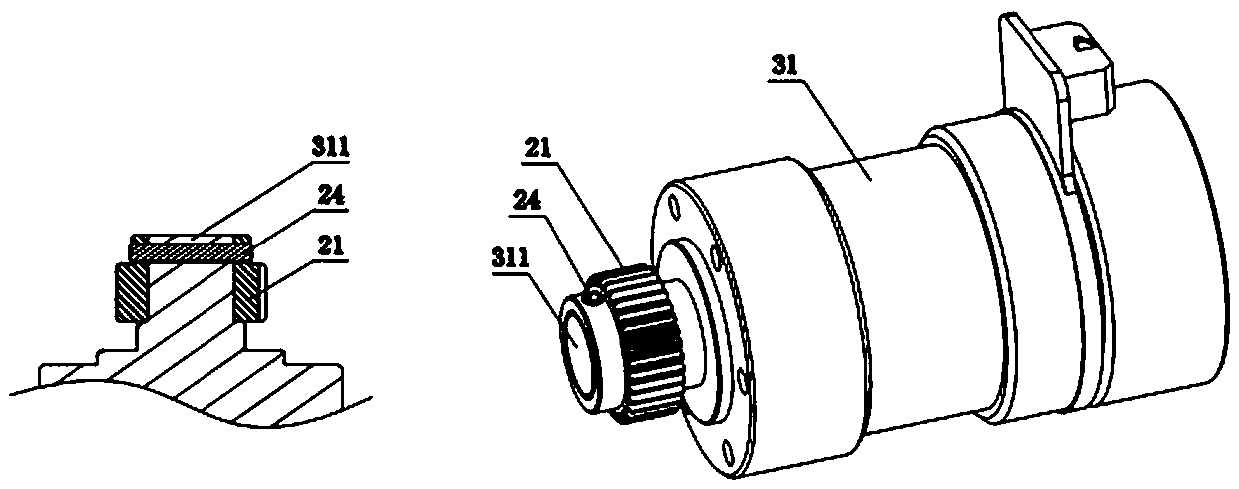 Robot joint deceleration output mechanism