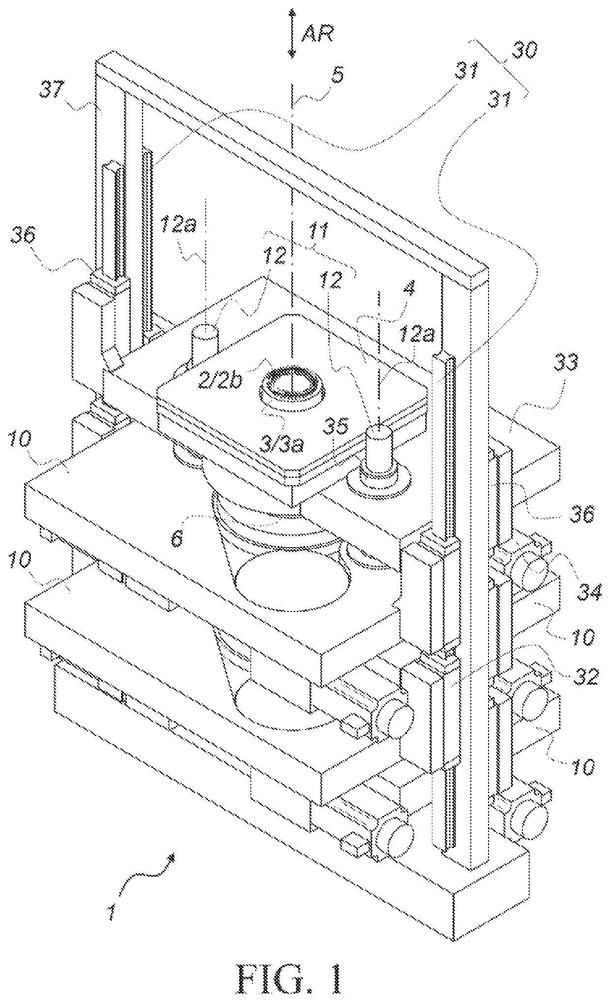 Apparatus for bending ends, arranged in annular layers, of bar conductors of a stator of an electrical machine