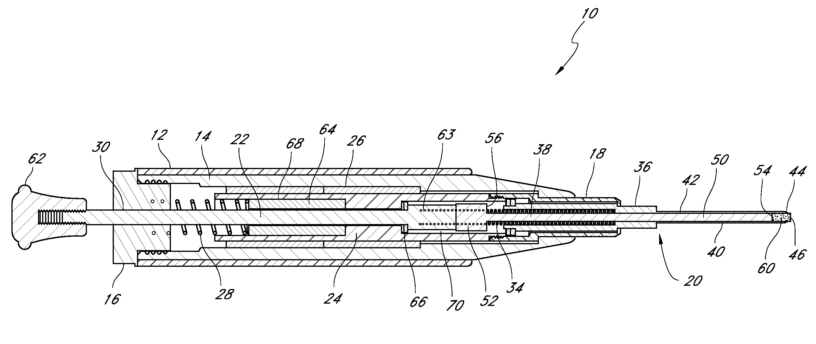 Handheld powder handling devices and related methods