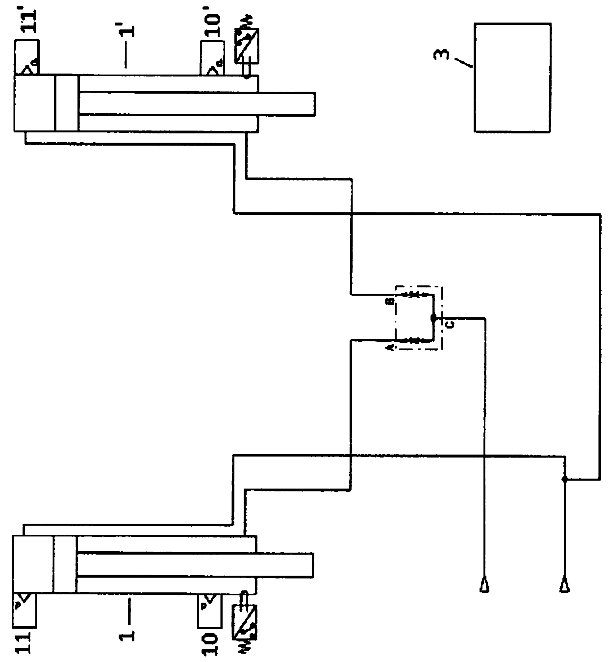 Device and method for weighing a ballast on a crane, and corresponding crane