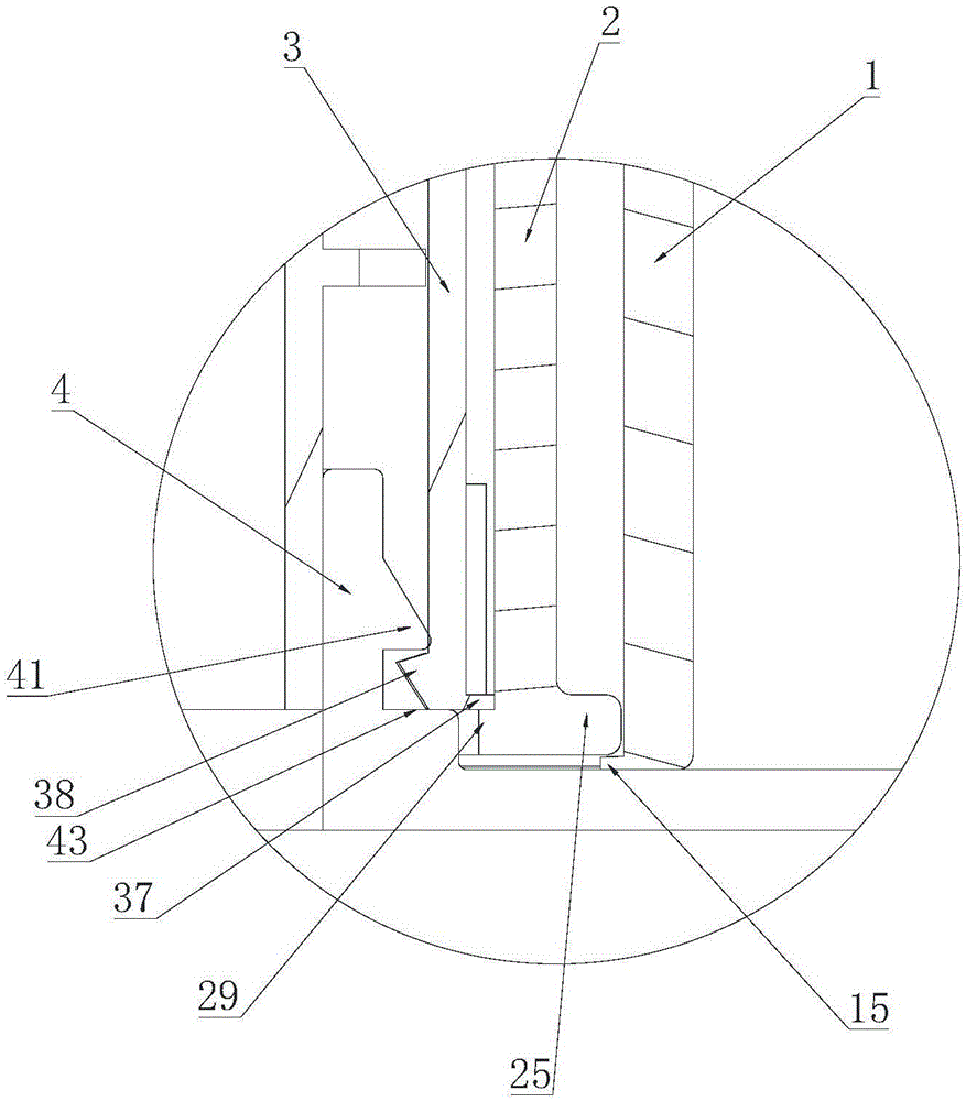 Containing device adopting rotary switch