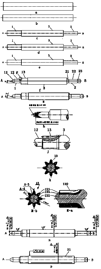 Rotor shaft processing technic and rotor shaft thereof