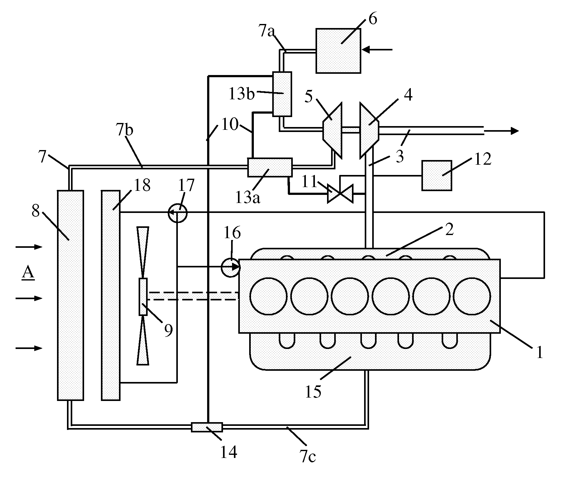 Arrangement for recirculation of exhaust gases of a supercharged internal combustion engine