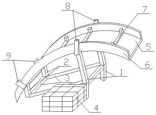 Novel duct piece steel structural framework and welding method thereof