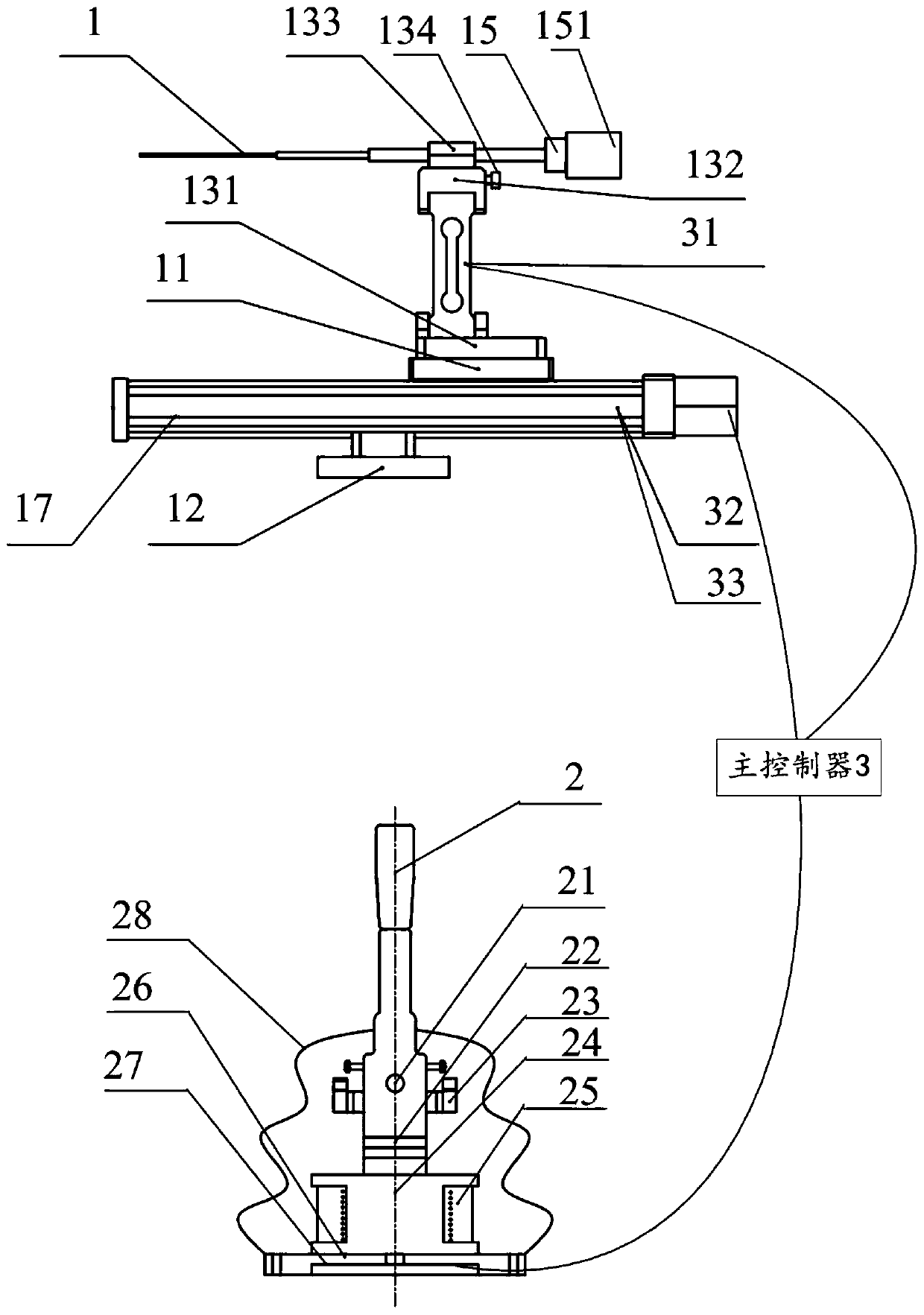 Electromagnetic force feedback-type puncture operation control system and robot puncture equipment