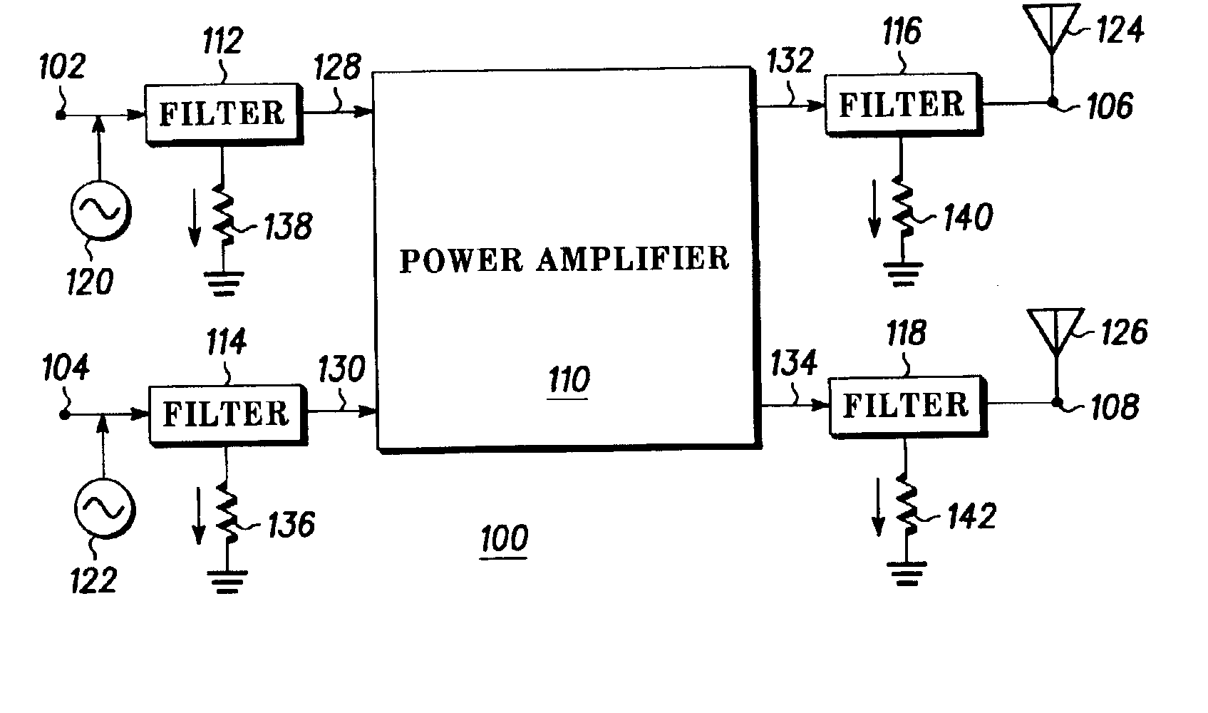 Bidirectional distributed amplifier