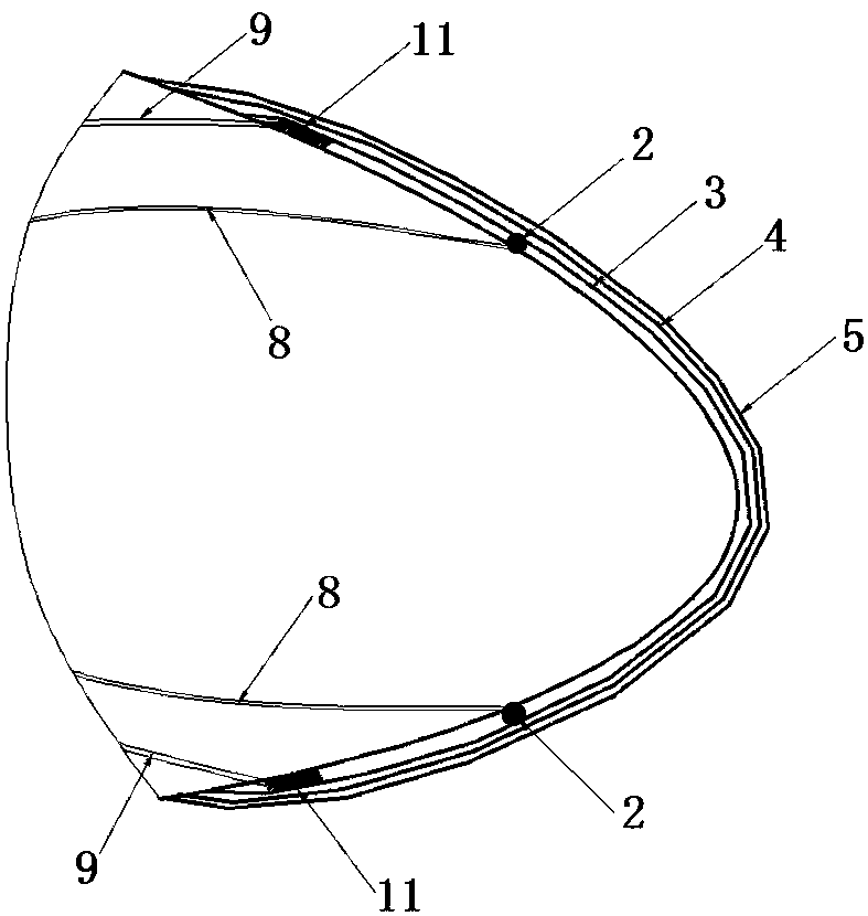 Ice-melting heating structure of wind turbine blade and manufacturing method thereof