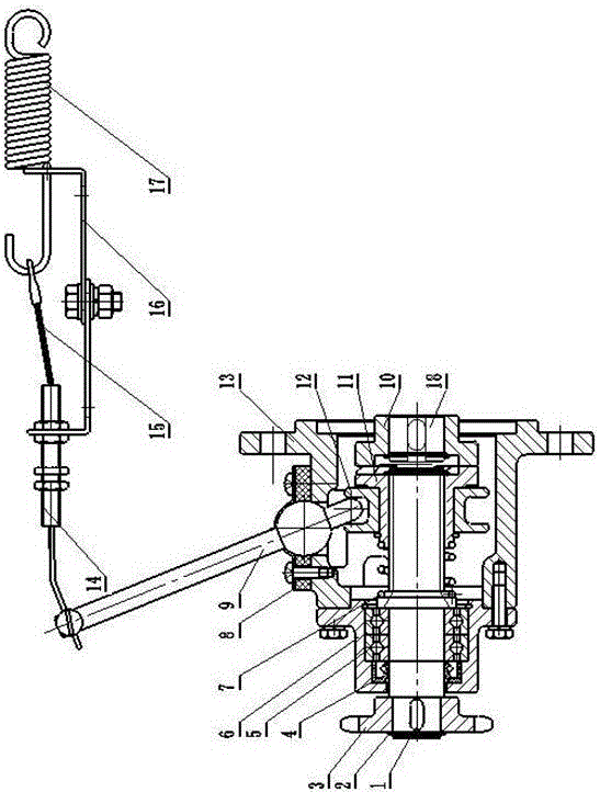 Mechanical clutch transmission device for combined seed and fertilizer drill