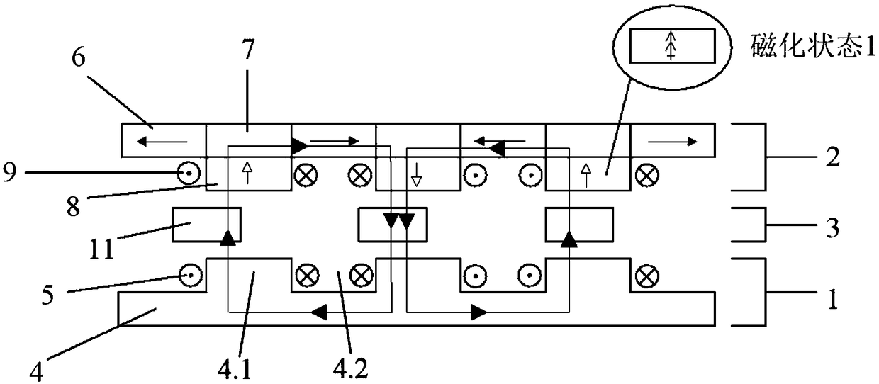 A halbach magnetic concentration type axial magnetic field hybrid permanent magnet memory motor