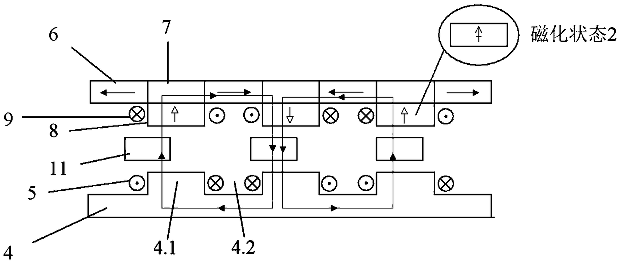 A halbach magnetic concentration type axial magnetic field hybrid permanent magnet memory motor