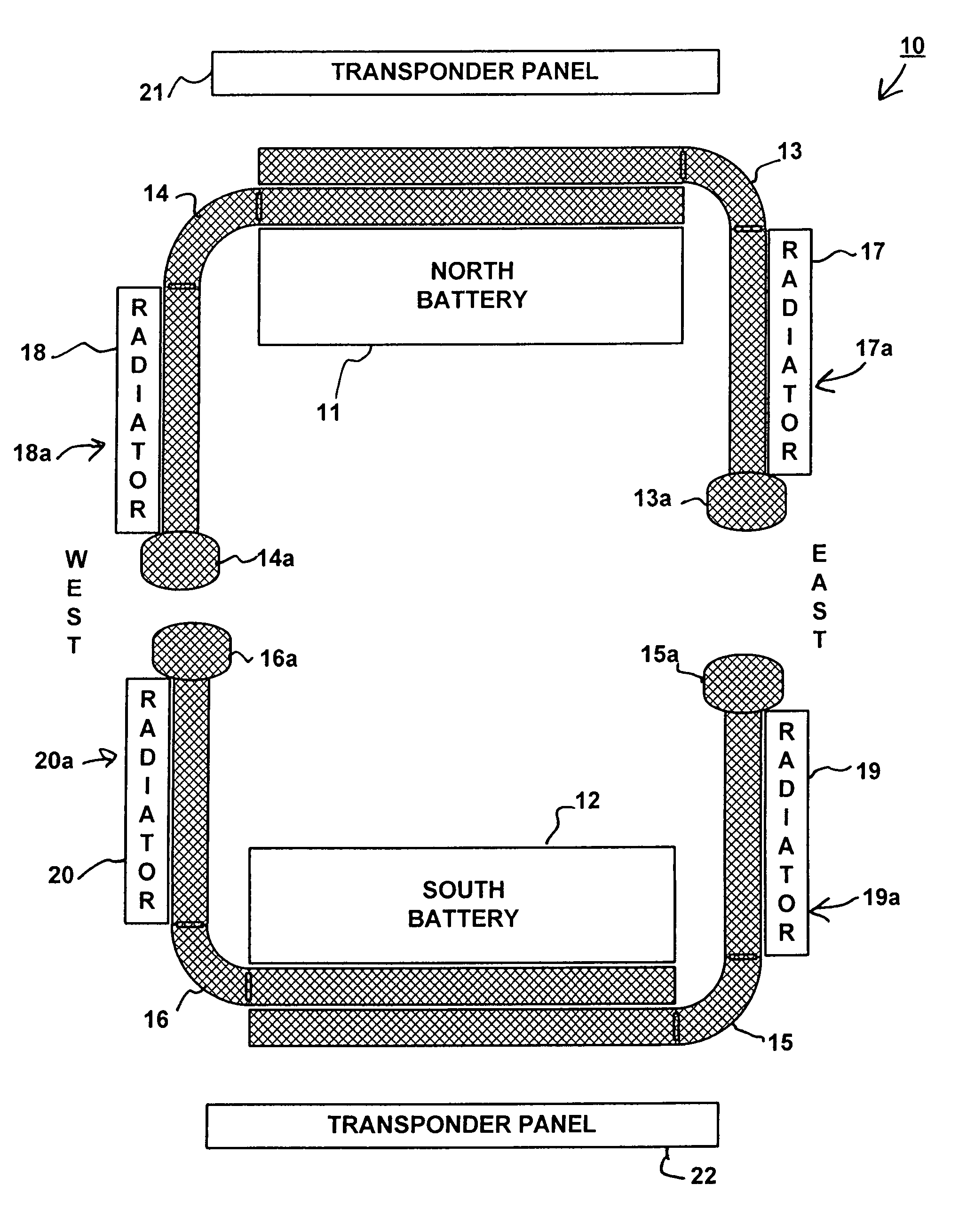 Spacecraft battery thermal management system
