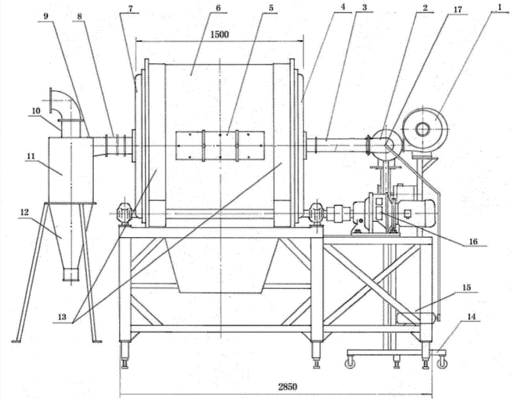 Solid ecological culturing and drying integrated machine