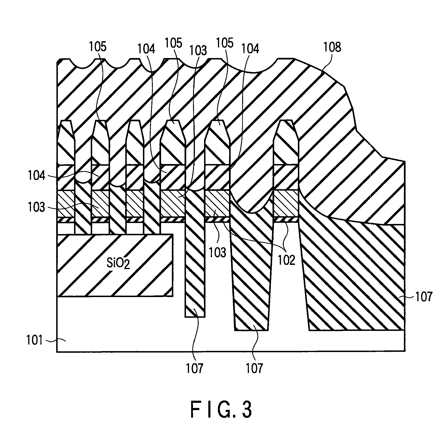 Semiconductor device using element isolation region of trench isolation structure and manufacturing method thereof