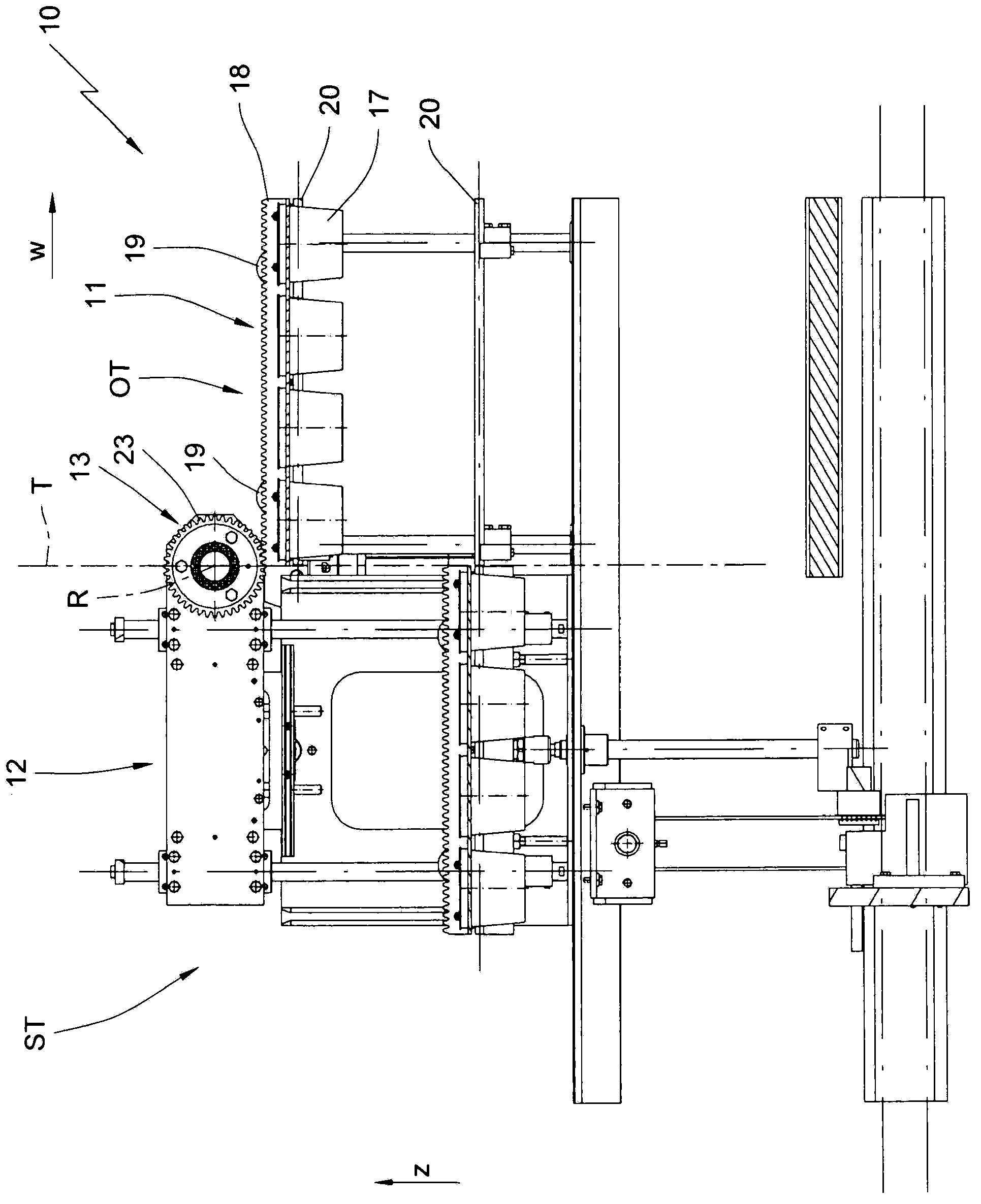 Device for filling containers