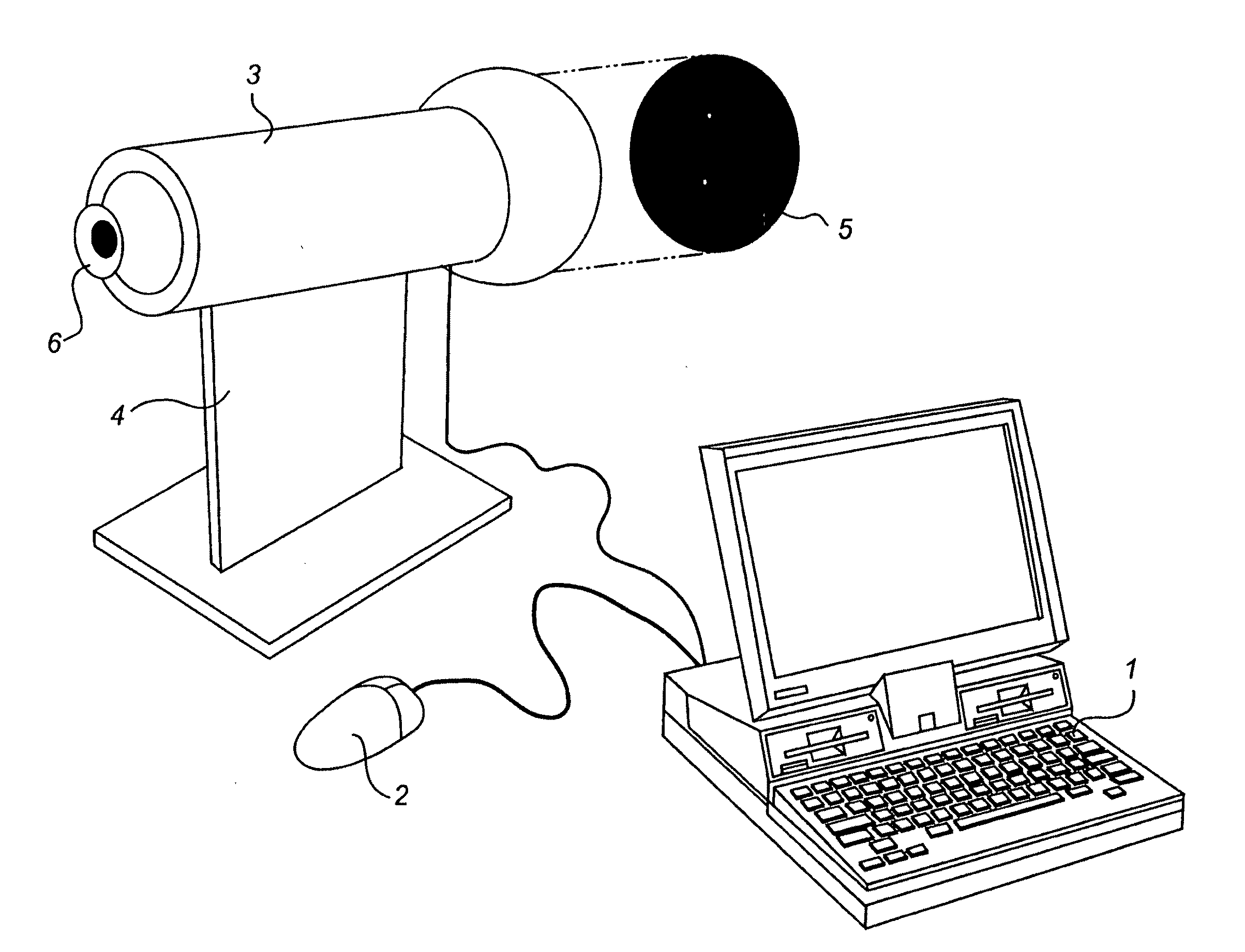 Device and method for vision test
