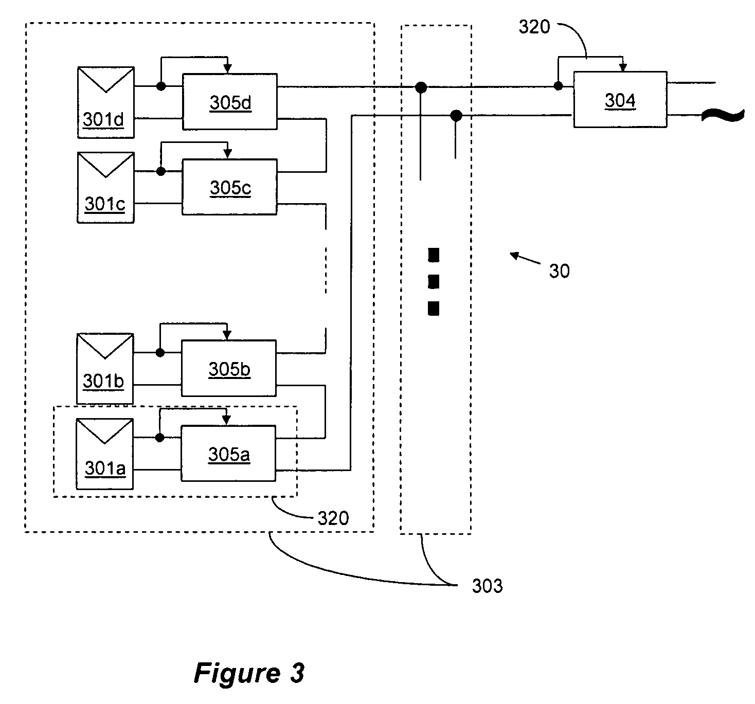 Method for distributed power harvesting using DC power sources