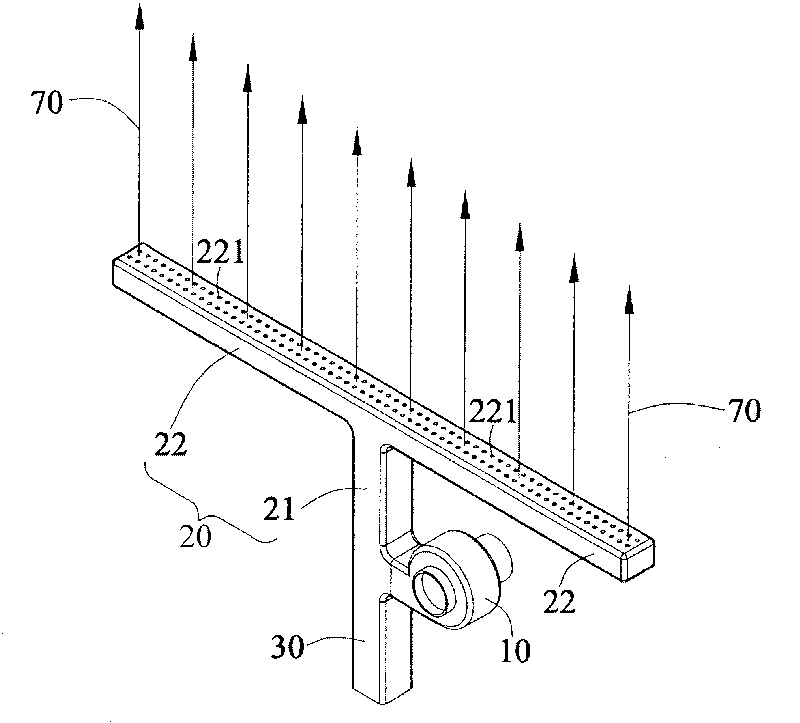 Air curtain producing device